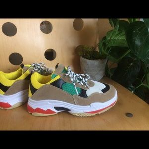 Color block Retro chunky sneakers
